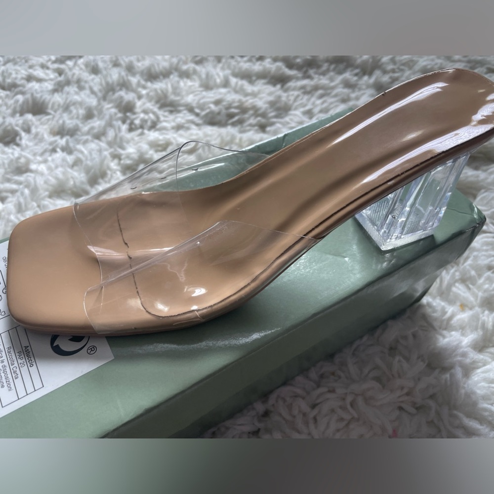 Shein Clear nude heels